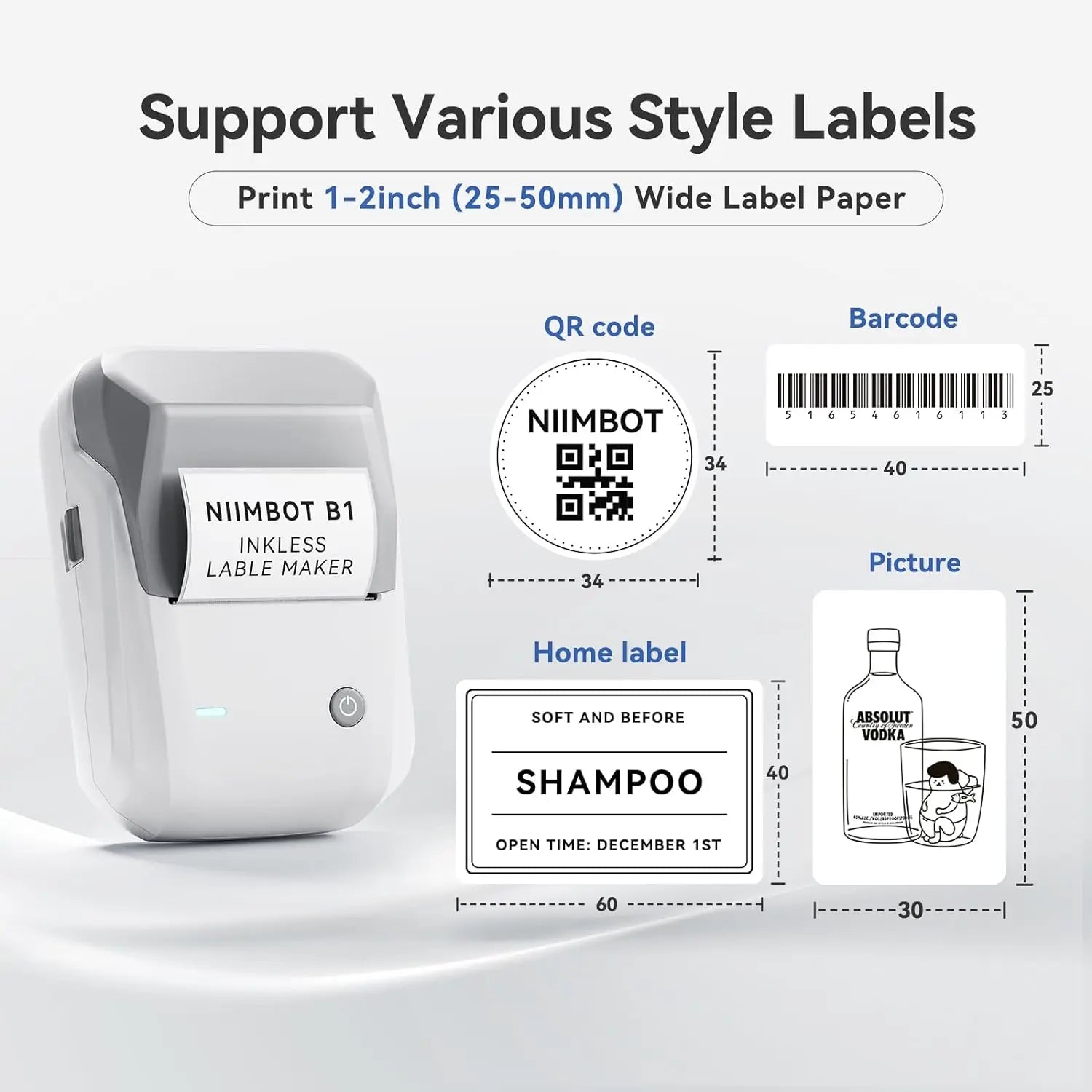 NIIMBOT B1 Thermal Label Printer