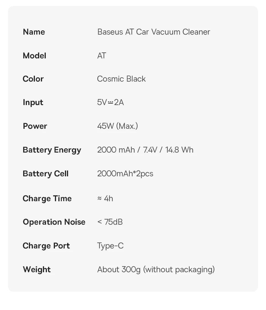 Baseus Car Vacuum Cleaner